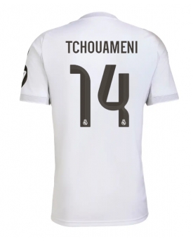 Real Madrid Aurelien Tchouameni #14 Maglia Gara Casa Repliche 2025-26 Maniche Corte